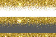 Vector gold glitter card templates