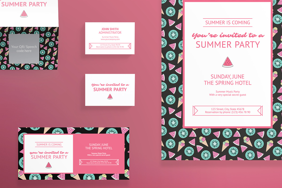 Print Pack | Summer Party in Templates - product preview 8