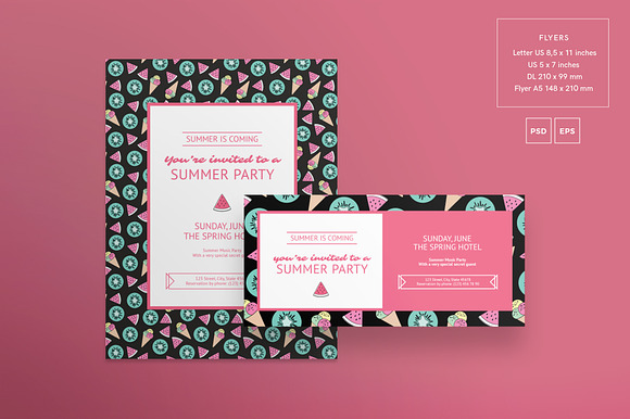 Print Pack | Summer Party in Templates - product preview 3