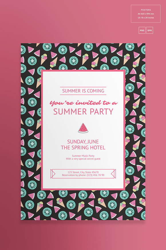 Print Pack | Summer Party in Templates - product preview 5