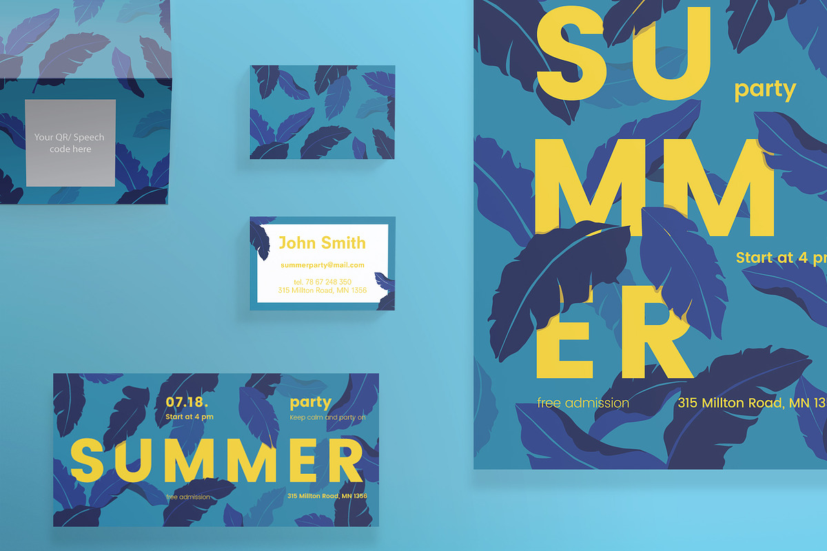 Print Pack | Summer Leaves in Templates - product preview 8