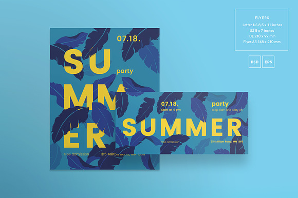 Print Pack | Summer Leaves in Templates - product preview 3