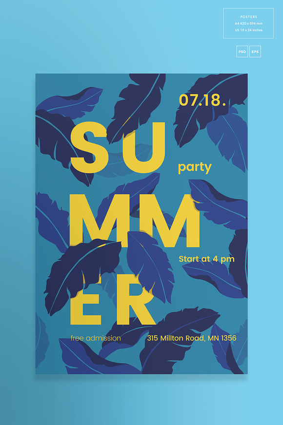 Print Pack | Summer Leaves in Templates - product preview 5