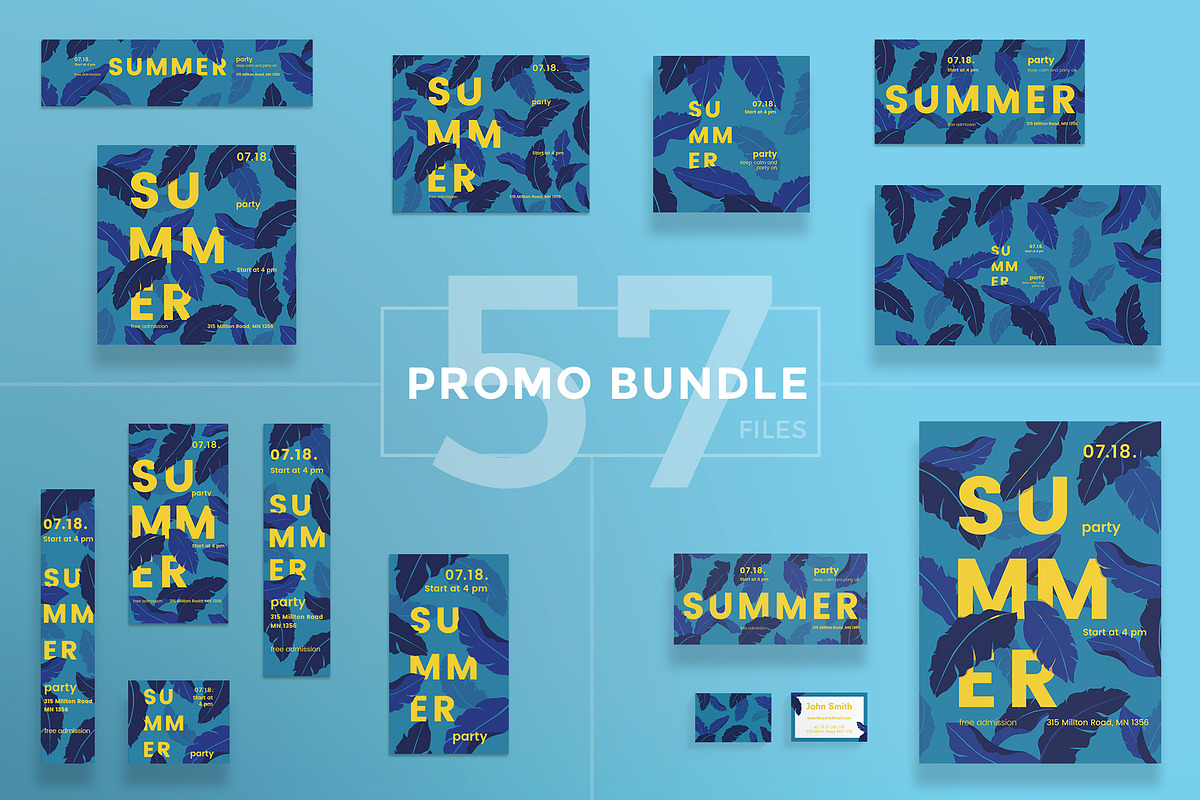 Promo Bundle | Summer Leaves in Templates - product preview 8
