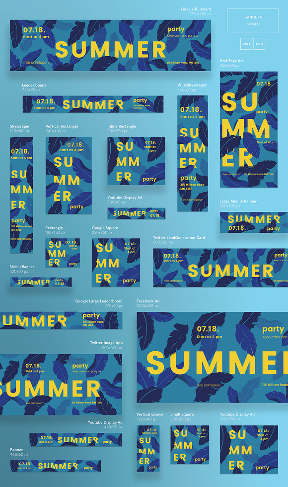 Promo Bundle | Summer Leaves in Templates - product preview 8