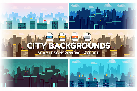 City Backgrounds in Illustrations - product preview 2
