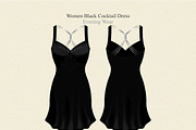 Women Black Cocktail Dress