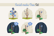 Social media tree set
