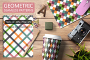 Colorful geomteric retro patterns