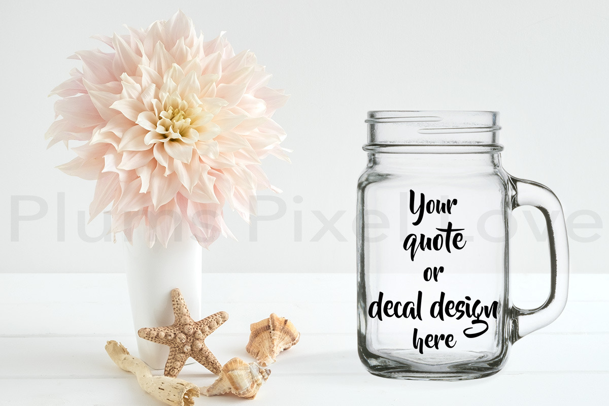 Pretty Mason Jar mockup in Product Mockups - product preview 8