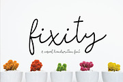 fixity | handwritten font