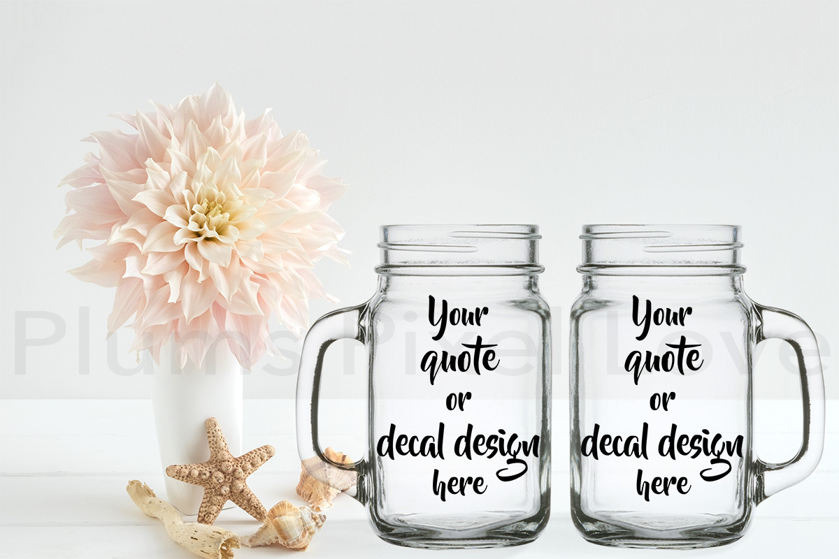 Pretty Mason Jar mockup in Product Mockups - product preview 8