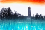 Lighthouse background illustration