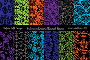 Halloween Distorted Damask Patterns