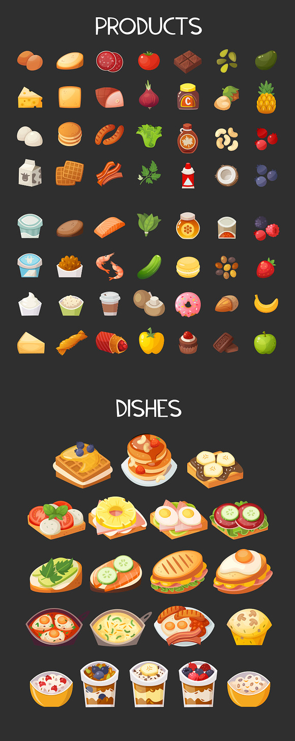 Breakfast foods and dishes in Illustrations - product preview 4