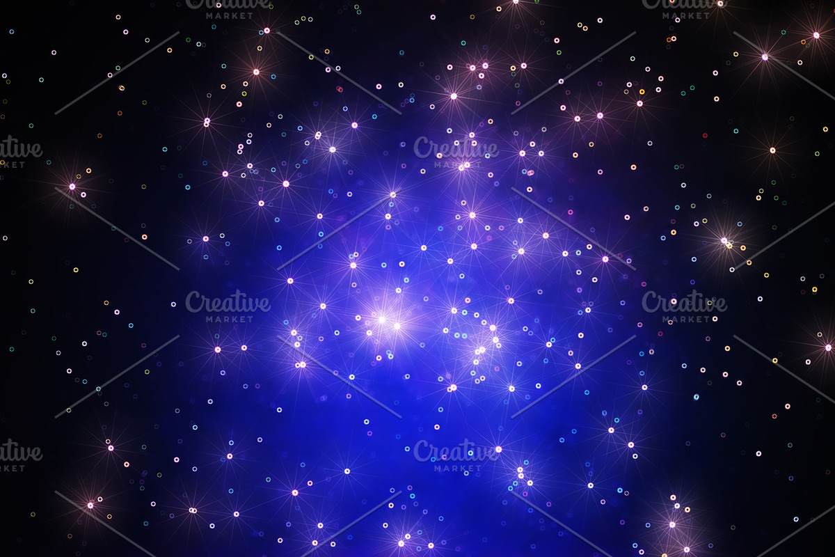 Glowing stars in space galaxy illustration background in Objects - product preview 8