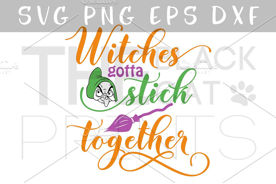 Witches gotta stick together SVG DXF