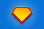 Blank Superhero Logo Set