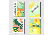 Abstract flyers with marbling effect