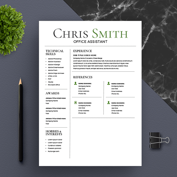 Trending Resume Template *NEW* in Resume Templates - product preview 1