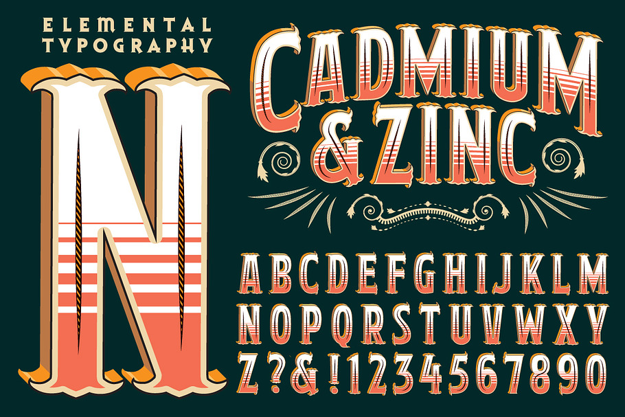 Lettering Design: Cadmium & Zinc