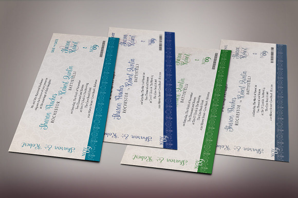 Vintage Boarding Pass Invitation in Wedding Templates - product preview 8