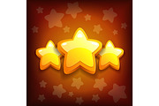 llustration game icon congrats stars