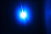 Blue space light bokeh background