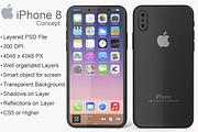 Apple Iphone 8 Concept PSD Mockup