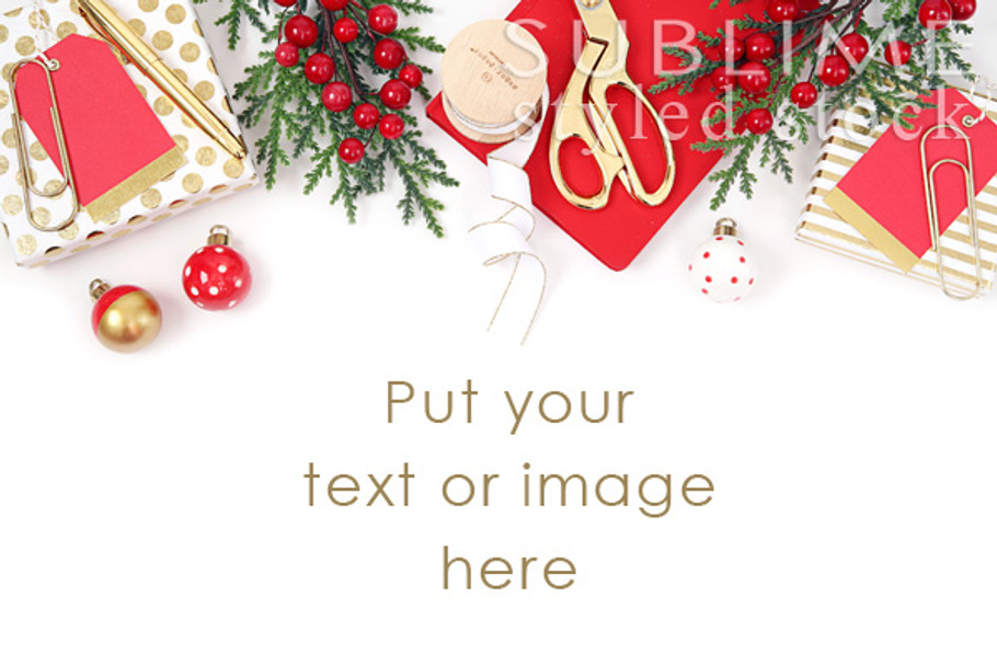 Christmas Styled~Red and Gold in Product Mockups - product preview 8