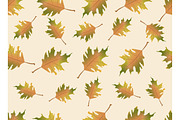 Autumn leaves endless background. Vector seamless pattern.