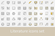 Literature icons set