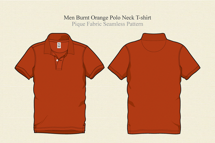 Men Burnt Orange Polo Shirt