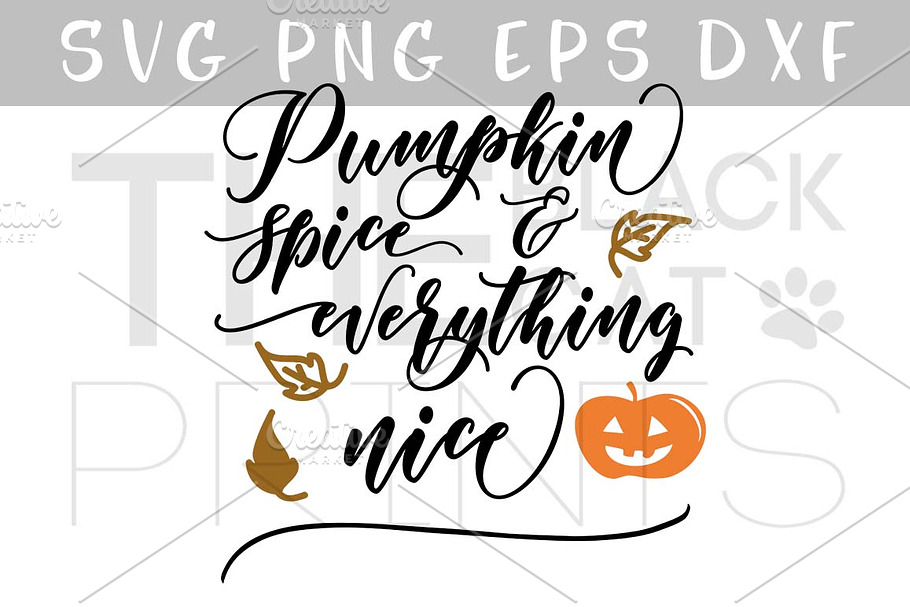 Pumpkin spice SVG DXF EPS PNG in Illustrations - product preview 8