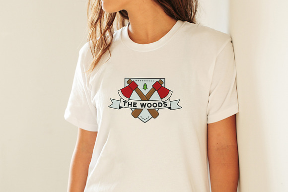 The Woods - Shield Badge in Logo Templates - product preview 2