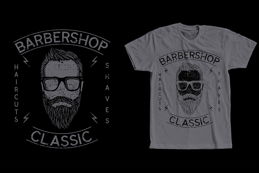Barber Shop Classic Tshirt Design