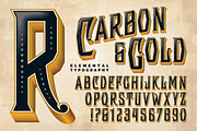 Lettering Design: Carbon & Gold