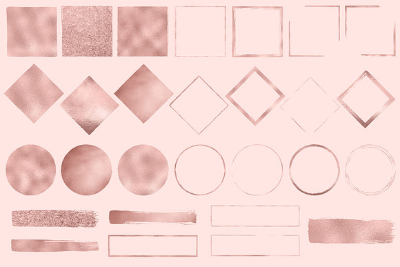 Rose Gold Design Elements in Objects - product preview 1
