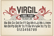 Vintage label font. Alcohol label style.