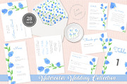 Bellflower Watercolor Wedding Suite