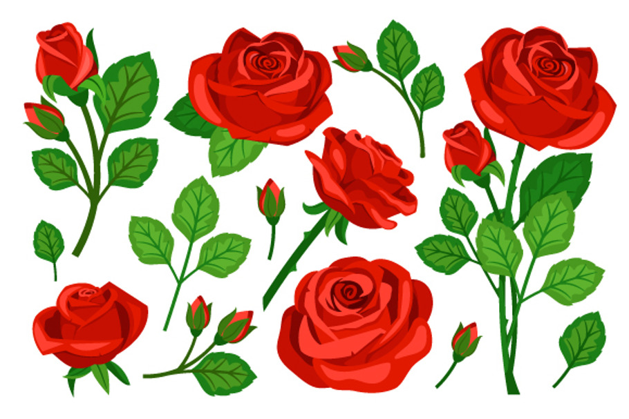 Red Rose Set in Objects - product preview 8