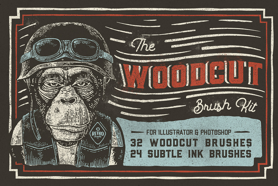 The Woodcut Brush Kit | Illustrator
