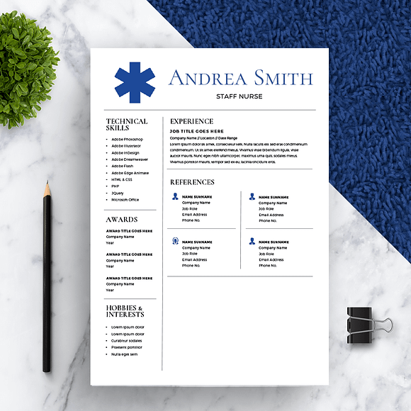Nurse Resume Template *NEW* in Resume Templates - product preview 1