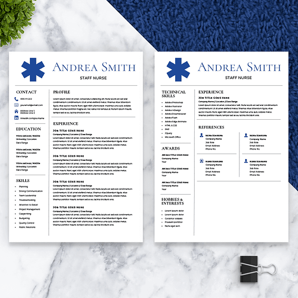 Nurse Resume Template *NEW* in Resume Templates - product preview 3