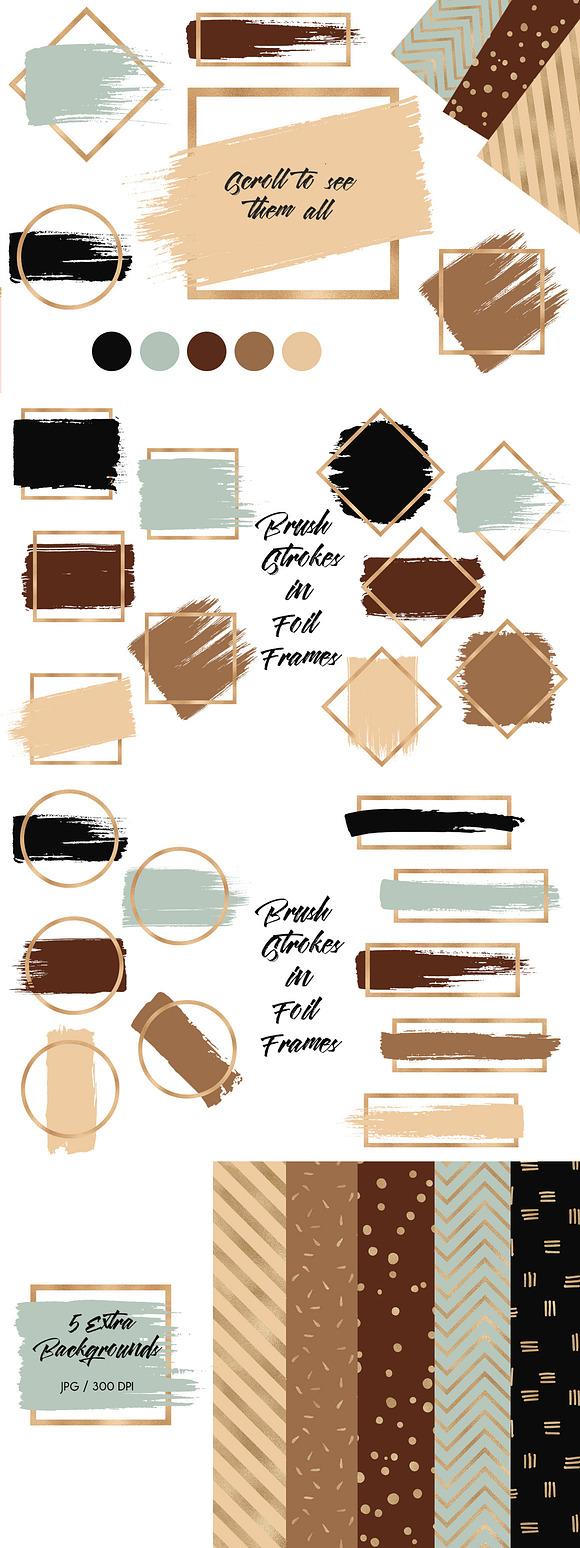 160 Brush Strokes in 1 Bundle  in Objects - product preview 1