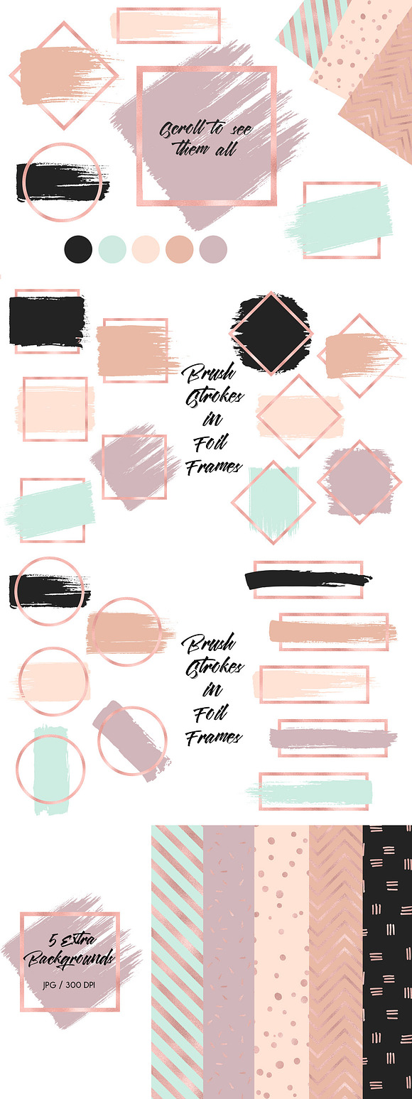 160 Brush Strokes in 1 Bundle  in Objects - product preview 4