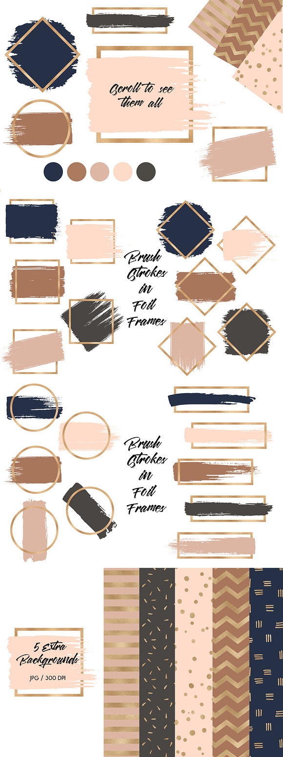 160 Brush Strokes in 1 Bundle  in Objects - product preview 6