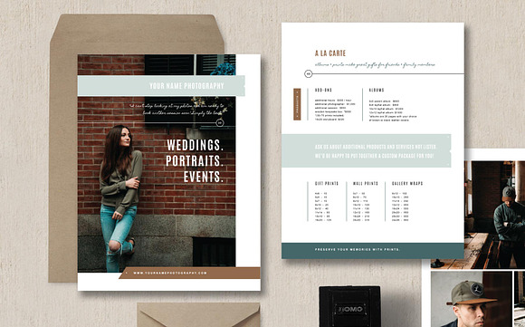 Photographer Pricing Guide Set in Magazine Templates - product preview 1