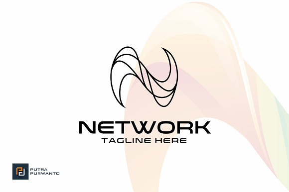 Network / Letter N - Logo Template in Logo Templates - product preview 2
