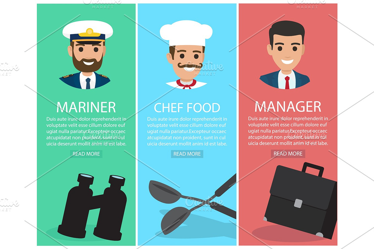 Three Upright Images of Professions with Equipment in Illustrations - product preview 8